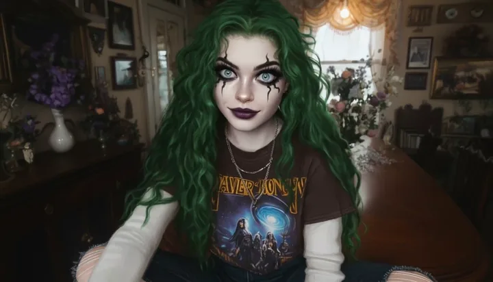 A wall cracks open and a green-eyed vampire appears