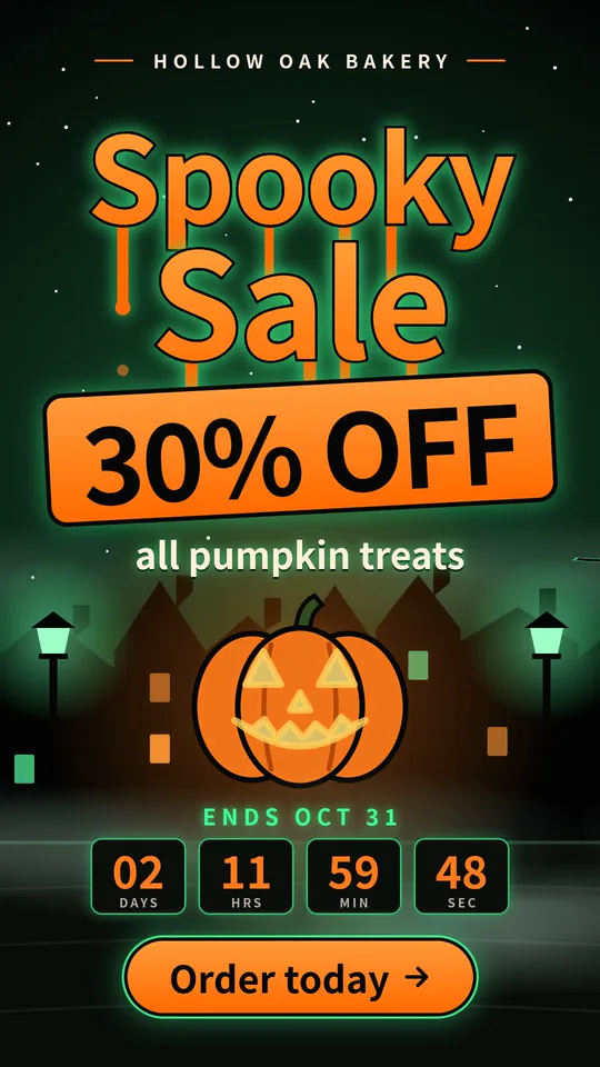 Bakery Halloween sale